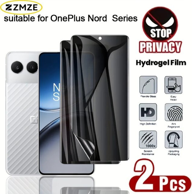 2 Stück Anti-Spionage Wassergel Displayschutzfolie für OnePlus Nord CE4 Lite, Nord CE3, CE5, Nord 5 und CE 3 Lite - Bild 1
