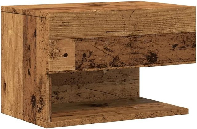vidaXL Wand-Nachttisch in Altholz-Optik braun, B/T/H: 30,0 x 29,5 x 29,5 cm - Bild 1