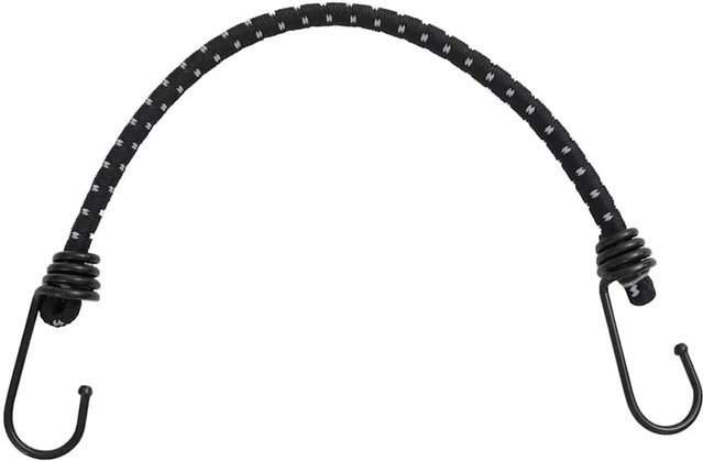 vidaXL Reflektierende Gummiseile mit Haken, 25 Stück, Schwarz, Länge: 46 cm - Bild 1