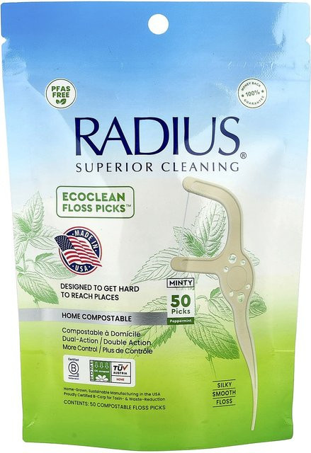 Ecoclean Zahnseide-Picks, Pfefferminze, 50 Stück - Bild 1