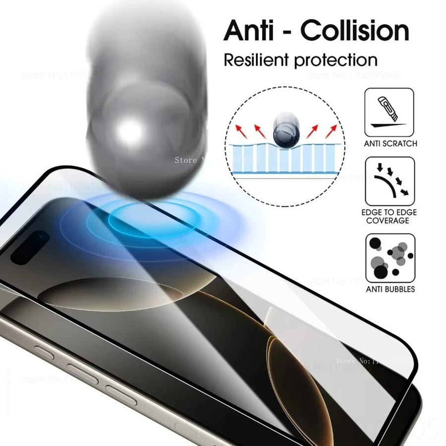 3er-Pack Displayschutzfolie aus gehärtetem Glas für Apple iPhone 11 bis iPhone 17 Pro Max, transparent - Bild 5
