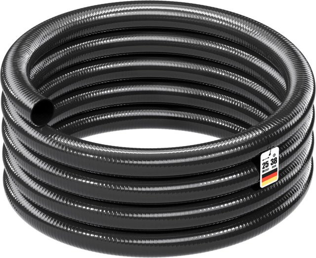 Wiltec Luisiana Teichschlauch Schwarz Ø 38 mm 25 m Flexibler Pumpenschlauch - Bild 1