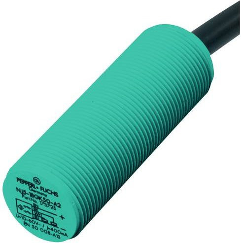 Pepperl+Fuchs Induktiver Sensor NBB5-18GK50-E2-15M 213369 PNP bündig montierbar, Grün - Bild 1