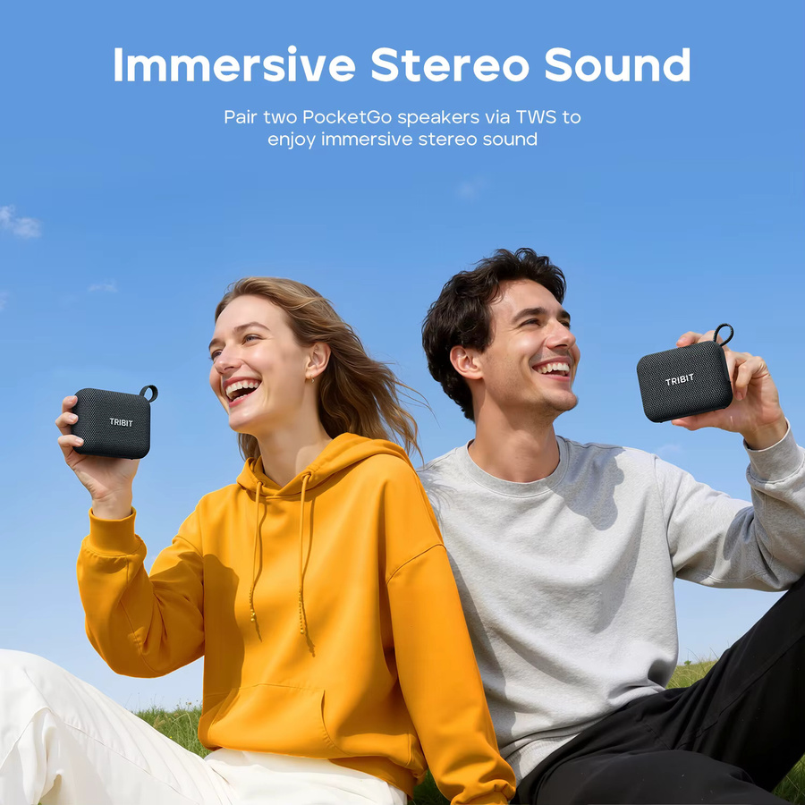 Tribit PocketGo Tragbarer Bluetooth-Lautsprecher IP68 Wasserdicht mit 20 Stunden Spielzeit und TF-Kartensteckplatz in Schwarz oder Grün - Bild 6