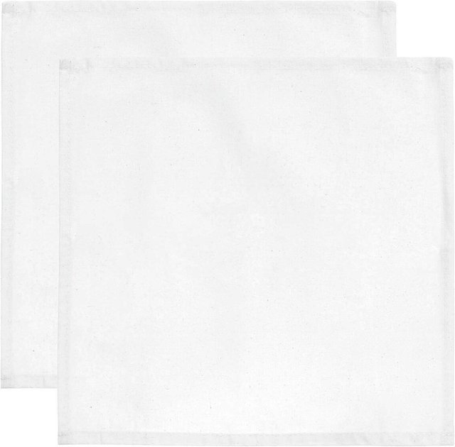 Rico Design Stoffservietten aus Baumwolle, 2 Stück, weiß, B/B: 30 x 30 cm - Bild 1