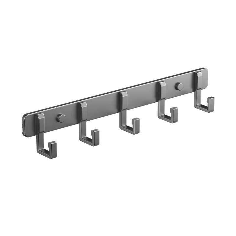 Schwarzer Wandhaken aus Aluminium zur Aufbewahrung von Handtüchern und Bademänteln für Bad und Wohnzimmer - Bild 2