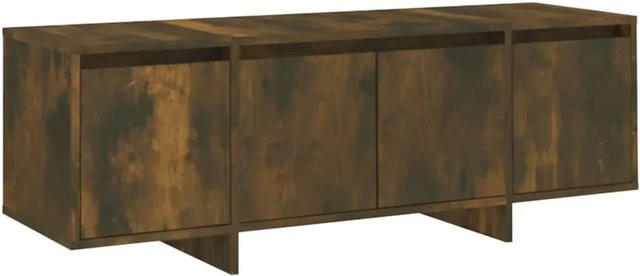 vidaXL TV-Schrank aus Holzwerkstoff in Räuchereiche, Farbe Braun, B/T/H: 120 x 30 x 40,5 cm - Bild 1