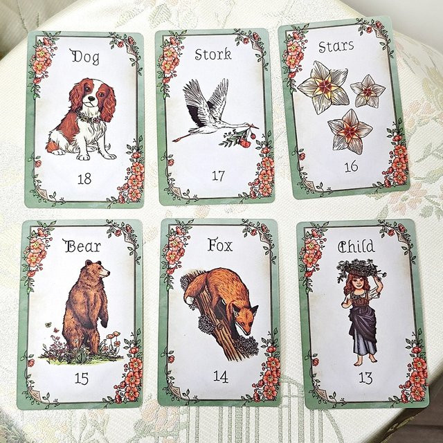 Floraneum Lenormand Tarot Oracle, 36 Lenormand-Karten, mit Illustrationen - Bild 1