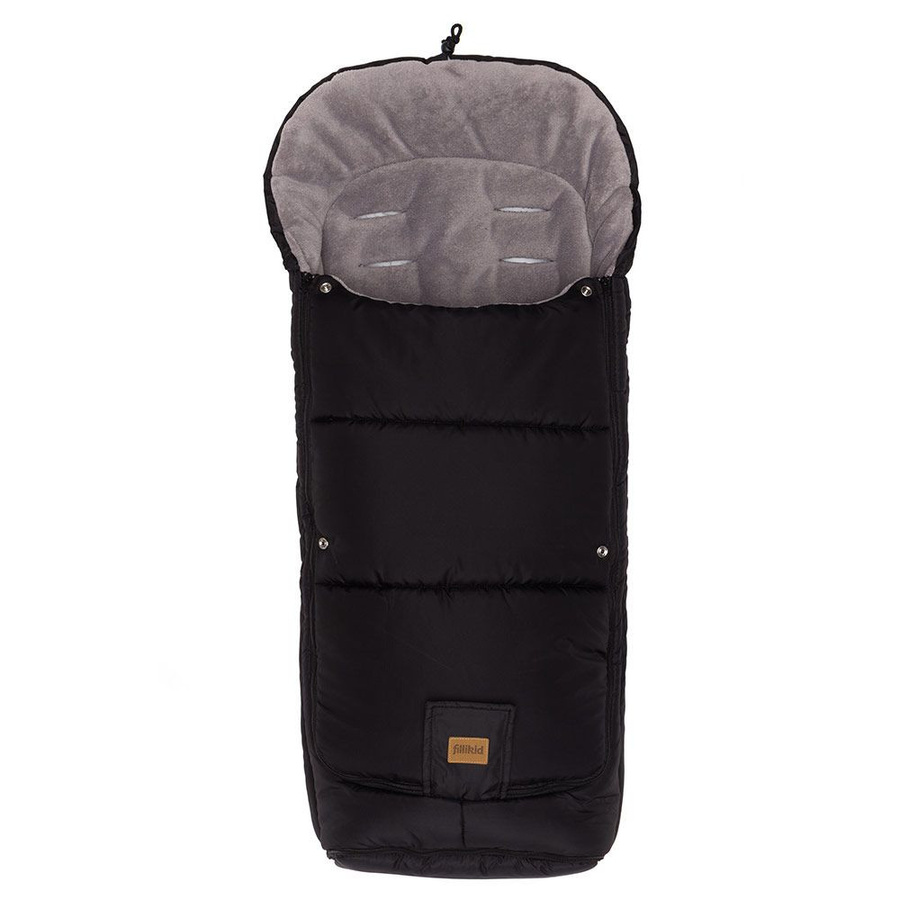 Fillikid Fleece-Fußsack Peak in Schwarz - Bild 1