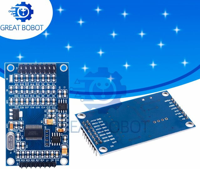 Baishundianzi ADS1256 24-Bit 8-Kanal ADC Datenerfassungsmodul in Blau - Bild 1