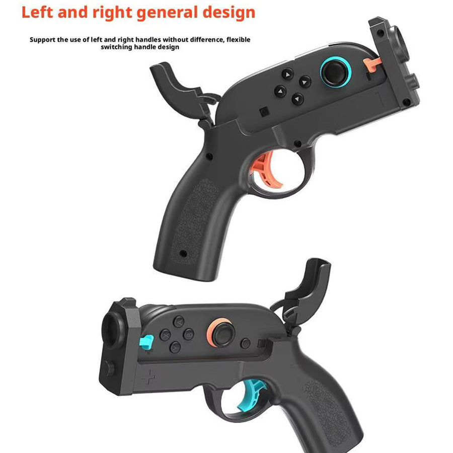 Shooter Gunstock Hand Grip Set für Nintendo Switch, 1 Paar (Links und Rechts), Schwarz - Bild 4
