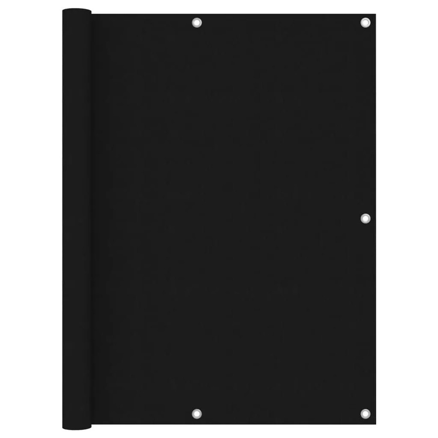 vidaXL Balkon-Sichtschutz aus Oxford-Gewebe mit PU-Beschichtung, Schwarz, Breite: 120 cm, Länge: 600 cm - Bild 2