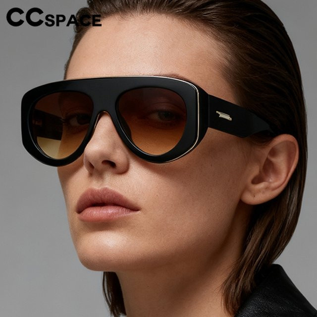 CCspace Sonnenbrille Pilot, oval, Vollrand, Kunststoff, schwarz, Damen - Bild 1