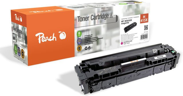 Peach HP 415 X Toner XL W2033X Magenta, wiederaufbereitet für HP Color LaserJet Enterprise MFP M 480 f und HP Color LaserJet Pro MFP M 454 dw - Bild 1