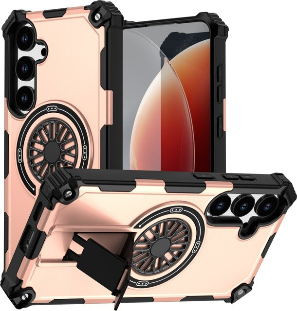 HKNR Magnetische Schutzhülle für Samsung Galaxy A06 A16 A26 A36 A56 A55 mit Ständer und MagSafe Unterstützung aus TPU und PC in Purple und Multicolour - Bild 1
