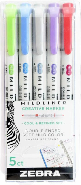 ZEBRA Mildliner Highlighter Set Cool & Refined in Multicolor - Bild 1