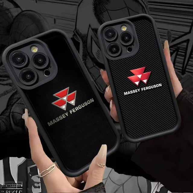 Massey Ferguson Silikonhülle für iPhone 11 bis iPhone 17 Pro Max Plus in Schwarz - Bild 1