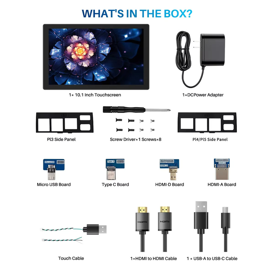 HOWENS 10,1 Zoll IPS Touch-Monitor mit 1920x1200 Auflösung in Schwarz für Raspberry Pi, PC und Konsolen - Bild 5