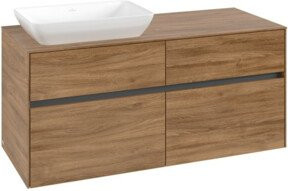 V&B Waschtischunterschrank Collaro in Kansas Oak mit Waschtisch links, B/T/H: 120 x 54,8 x 50 cm - Bild 1