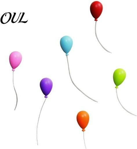 Oulianshi 6er Set Magnetische Fotohalter in 3D Ballon-Form, Dekorative Whiteboard-Magnete für Kühlschrank und Schließfach, Farbe: Weiß - Bild 1