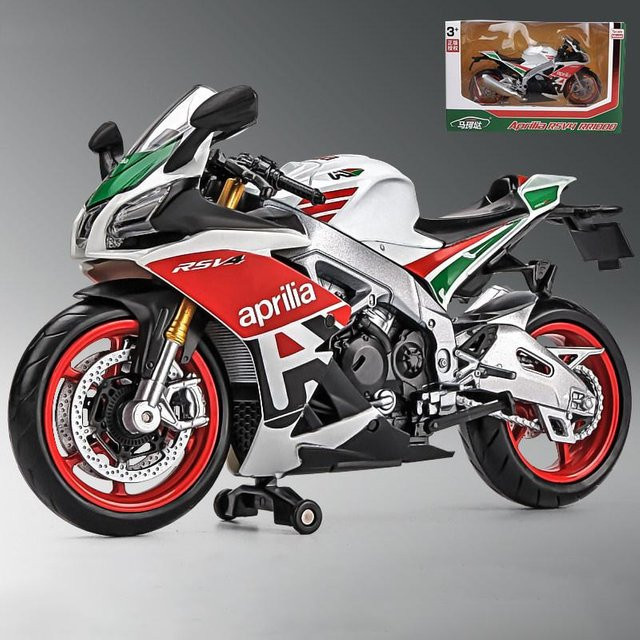 Aprilia RSV4 RR1000 Motorrad Modell, 1:12, Metall, ab 3 Jahren - Bild 1