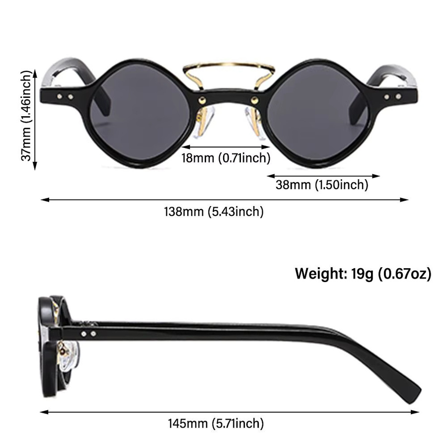 Gootrades Sonnenbrille, rund, Vollrand, Unisex - Bild 3