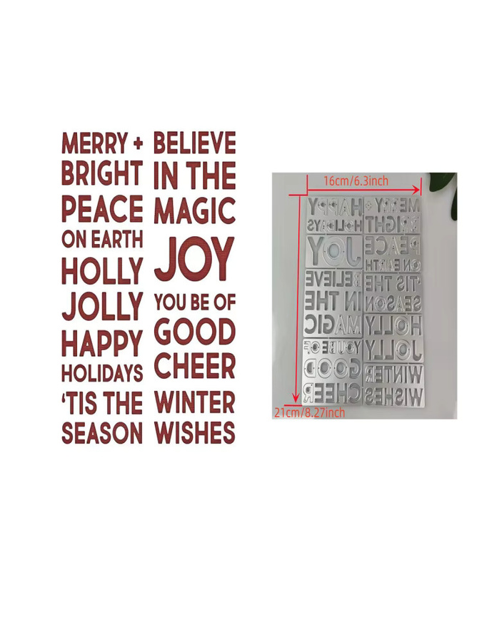 GOOD JOY Weihnachts Metall Stanzform in Silber für DIY Scrapbooking und Handarbeit - Bild 2