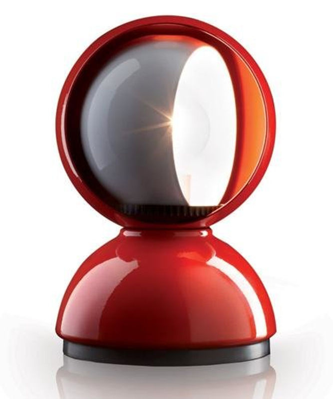Artemide Eclisse Tischleuchte aus lackiertem Metall in Rot - Bild 3