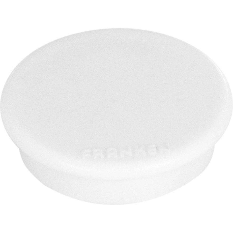 FRANKEN Kraftmagnete rund in Weiß mit Speziallackierung, Durchmesser: 2,4 cm, Tragkraft bis 0,3 kg, 10 Stück - Bild 1