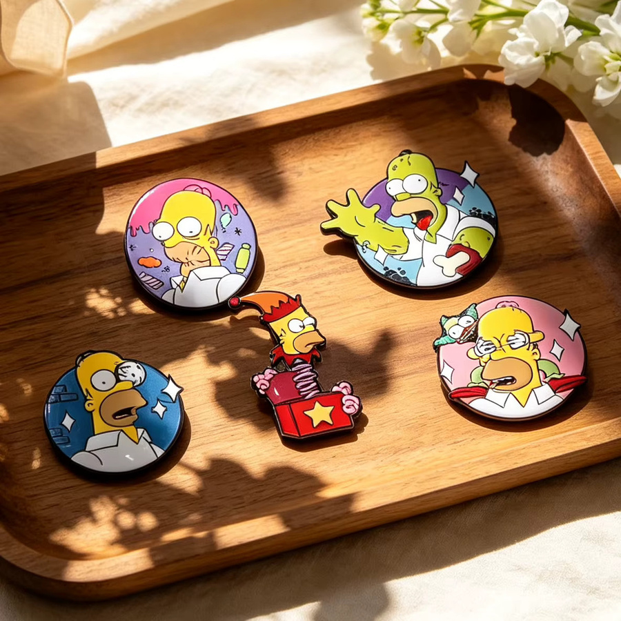 The Simpsons Emaille-Pins, 5 Stück, Unisex - Bild 3
