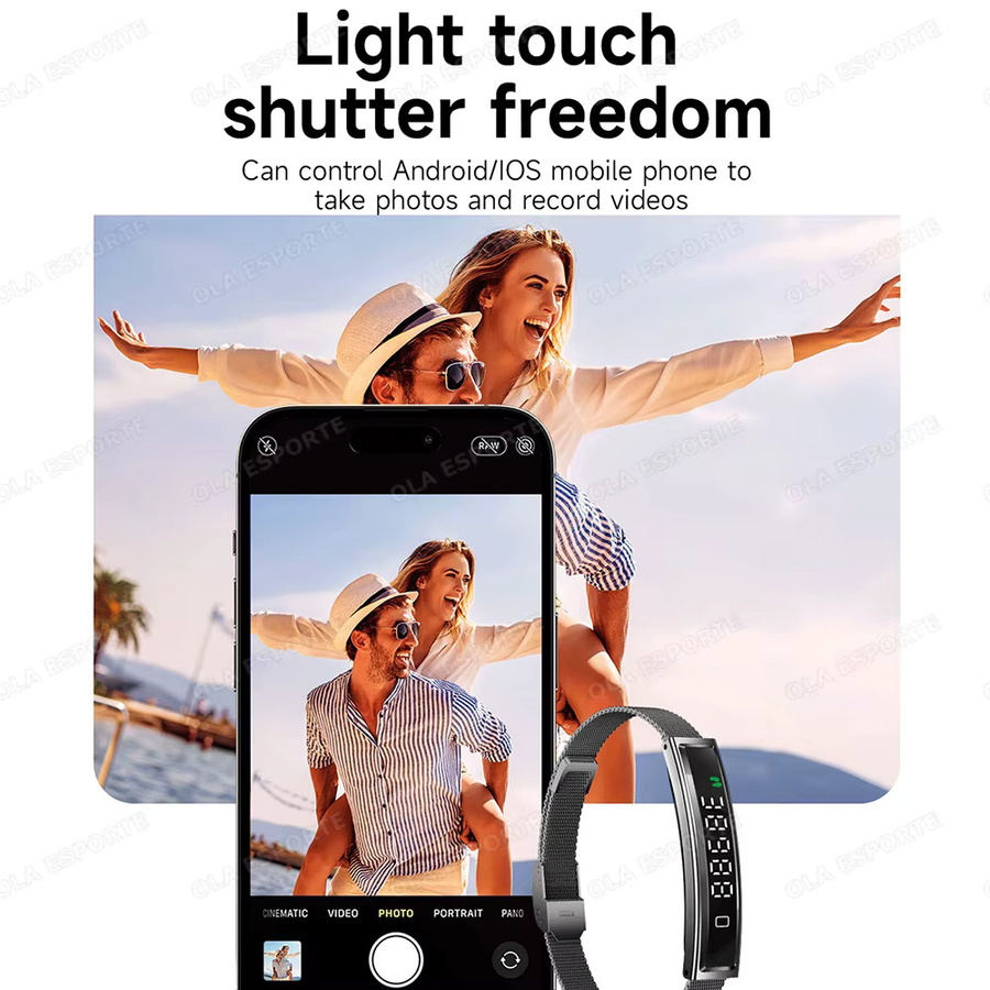 Ola Esporte Smart Armband Unisex in Silber mit Herzfrequenzmessung, SpO2 und Wasserdichtigkeit für Android und iOS - Bild 2