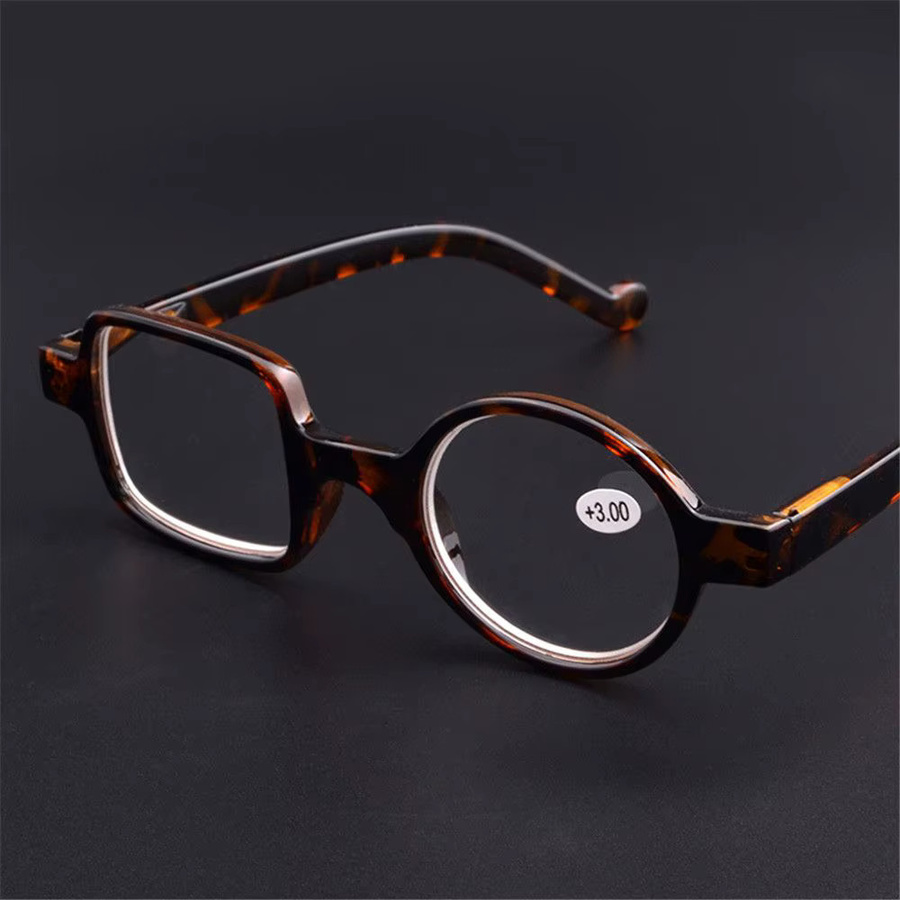 Gootrades Lesebrille, Vollrand, Kunststoff, Unregelmäßiger Runder Quadratischer Rahmen - Bild 3