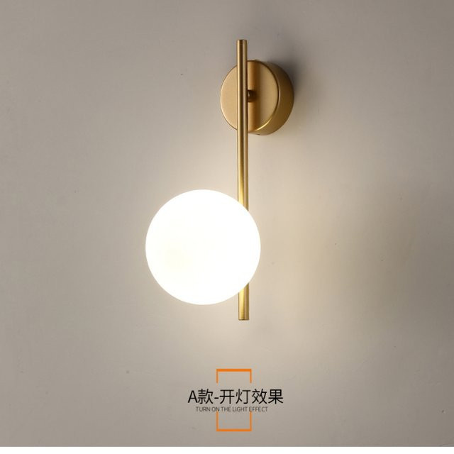 Lava Corki LED-Glaswandleuchte in Gold/Messing, USB wiederaufladbare Nachttischleuchte mit Fernbedienung und Dimmfunktion für Schlafzimmer und Flur, warmweiß - Bild 1