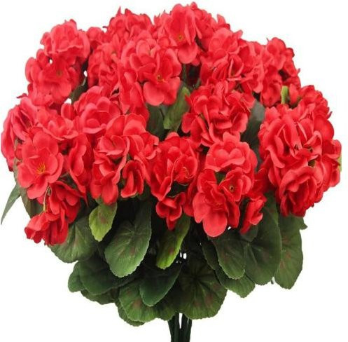 DYS Home Decor Künstliche Begonien in Rot als dekoratives Blumenbündel für Innenbereich und Garten - Bild 1
