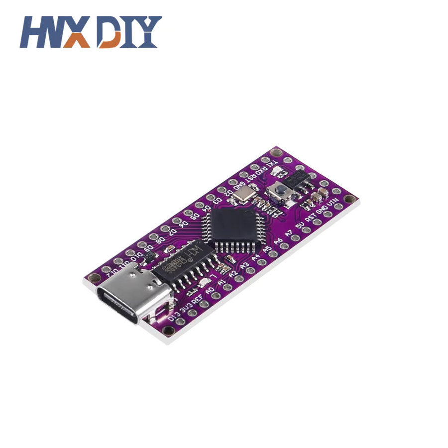 LGT8F328P-LQFP32 MiniEVB Entwicklungsboard mit USB-C Anschluss kompatibel mit ATMEGA328 Nano V3.0 in Lila - Bild 2