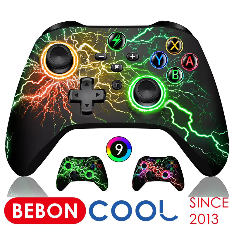 Beboncool RGB Wireless Controller für Nintendo Switch, OLED, Lite, Android, iOS und PC mit programmierbaren Tasten und Bluetooth-Verbindung, Multicolour - Bild 2