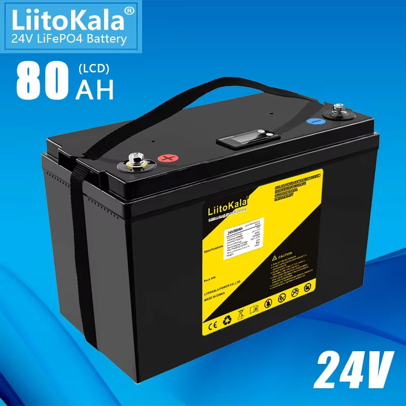 LiitoKala LiFePO4 Batterie 24V Schwarz für Wohnmobile, Golfcarts und Solar-Windenergie-Speicher - Bild 2