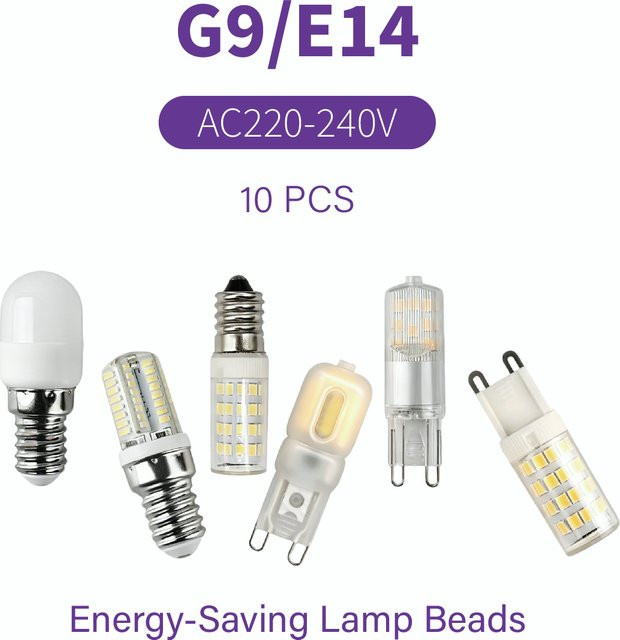 10er Set G9 LED Maisbirnen 2,5 W mit E14 Sockel, SMD2835 LED Leuchtmittel als Ersatz für 40 W Halogenlampen, Weiß - Bild 1