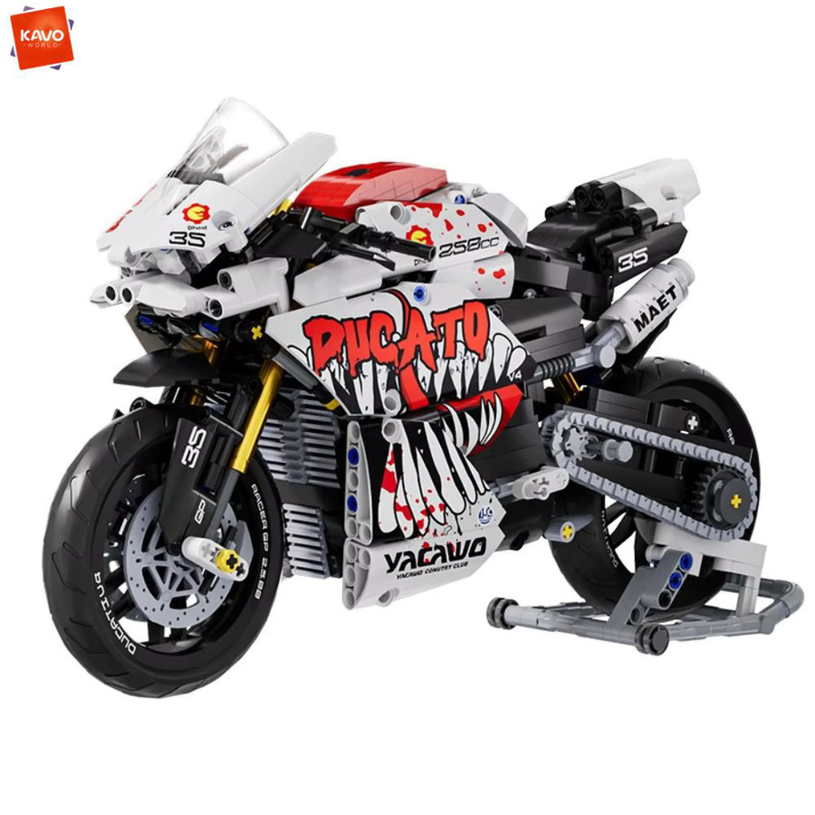KAVOWORLD Ducato Motorrad, Baukasten-Set, 1:10 Maßstab, 883 Teile - Bild 6