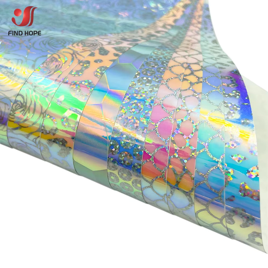 Findohope Holografische Bastelvinyl selbstklebend in Multicolour und Pink zum Schneiden für Logos, Buchstaben und Glasscheiben - Bild 3