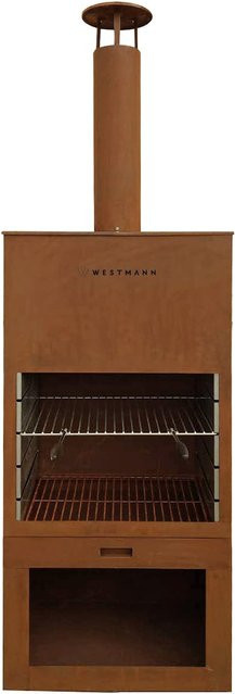 Westmann Gartenkamin in Braun, B/H/T: 70 x 229 x 41 cm - Bild 1
