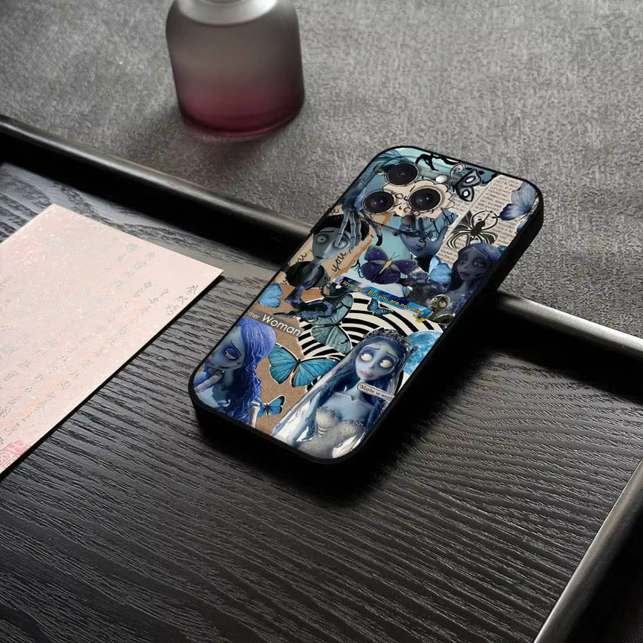 Mesuca Handyhülle C-Corpse Bride für iPhone 17 16 15 14 13 12 11 Pro Max Mini X Xs XR in Schwarz aus Silikon - Bild 4