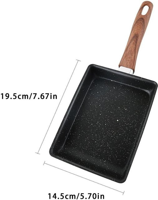 Bestbags Antihaft-Tamagoyaki-Pfanne aus Gusseisen in Schwarz mit Kochwerkzeugen - Bild 1