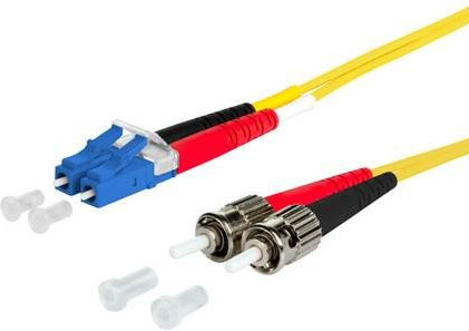 Metz Connect OpDAT Patchkabel LC-D/2xST OS2 in Gelb, Länge: 2 m - Bild 1
