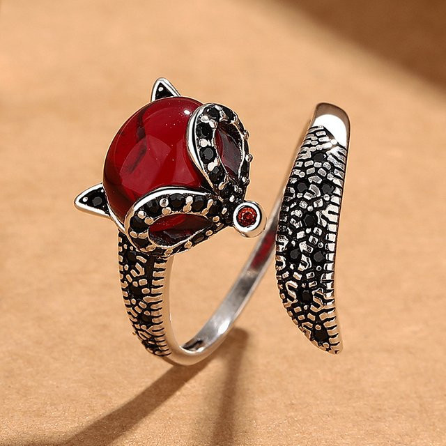 Ring YDSMOSO, 925 Silber, Fuchs-Motiv, Damen - Bild 1