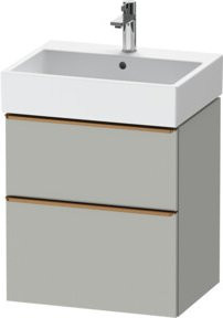 Duravit Waschtischunterschrank D-Neo in Grau Matt mit 1 Korpus und 1 Auszug, B/T: 58,4 x 44,2 cm - Bild 1