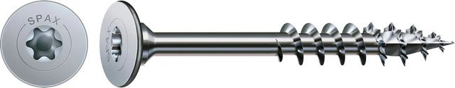 Spax Flachkopf Universalschraube für Holz mit Torx-Antrieb, Farbe: Silber, Durchmesser: 4 mm, Länge: 34 mm, 20 Stück - Bild 1