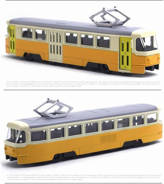 Linyi toy car Straßenbahn Modell, Metall, mit Ton und Licht, ab 14 Jahren - Bild 1