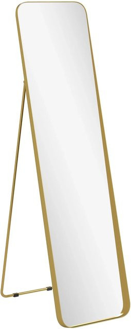 HOMCOM Ganzkörperspiegel aus Metall und Glas in Gold, B/T/H: 40 x 6 x 160 cm - Bild 1