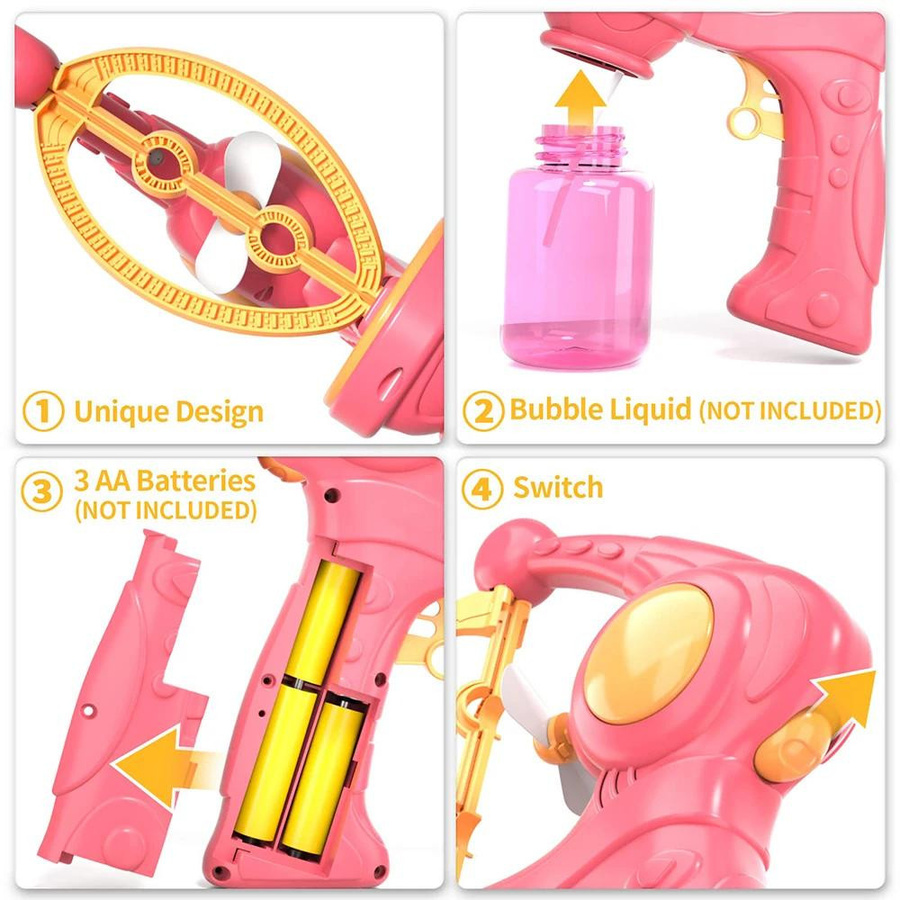 Bai Fen Bai Toys Rakete Seifenblasenmaschine elektrische Seifenblasenpistole blau - Bild 1